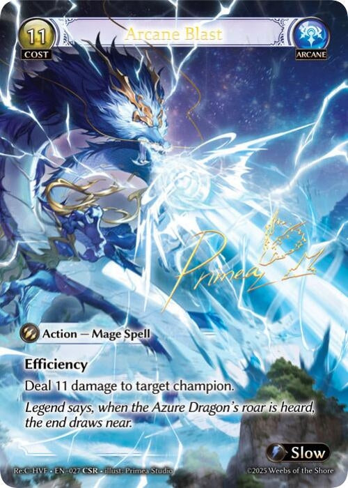 Image for Arcane Blast (CSR) (027) (Guo Jia Re: Collection, Heaven’s Favored) (HVNFV) - Grand Archive TCG