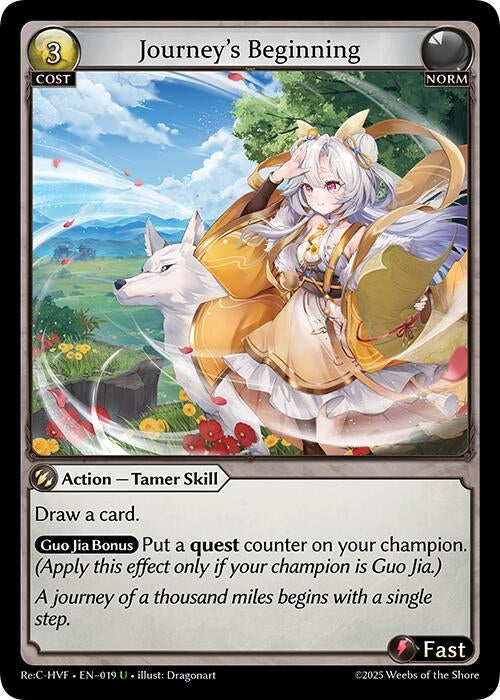 Image for Journey's Beginning (019) (Guo Jia Re: Collection, Heaven’s Favored) (HVNFV) - Grand Archive TCG