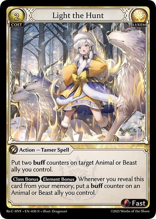 Image for Light the Hunt (030) (Guo Jia Re: Collection, Heaven’s Favored) (HVNFV) - Grand Archive TCG