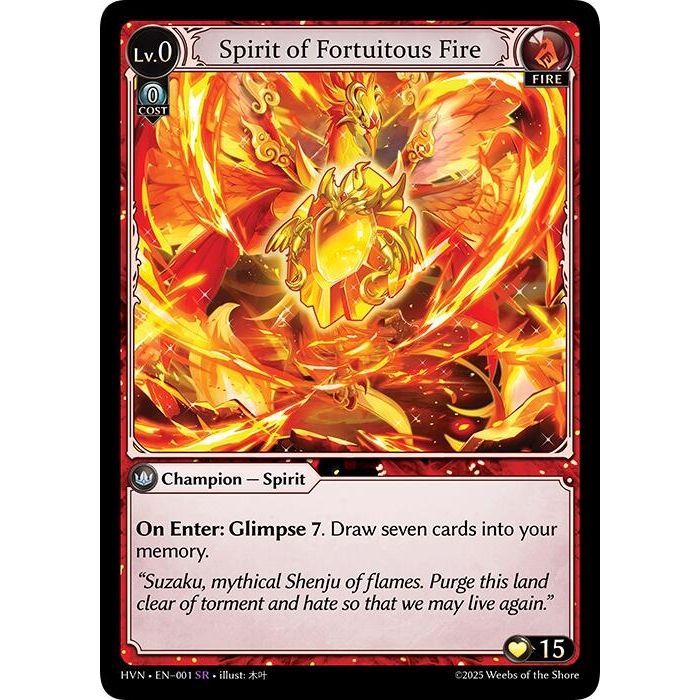Image for Spirit of Fortuitous Fire (001) (Abyssal Heaven) - Grand Archive TCG