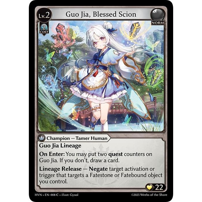 Image for Guo Jia, Blessed Scion (008) (Abyssal Heaven) - Grand Archive TCG