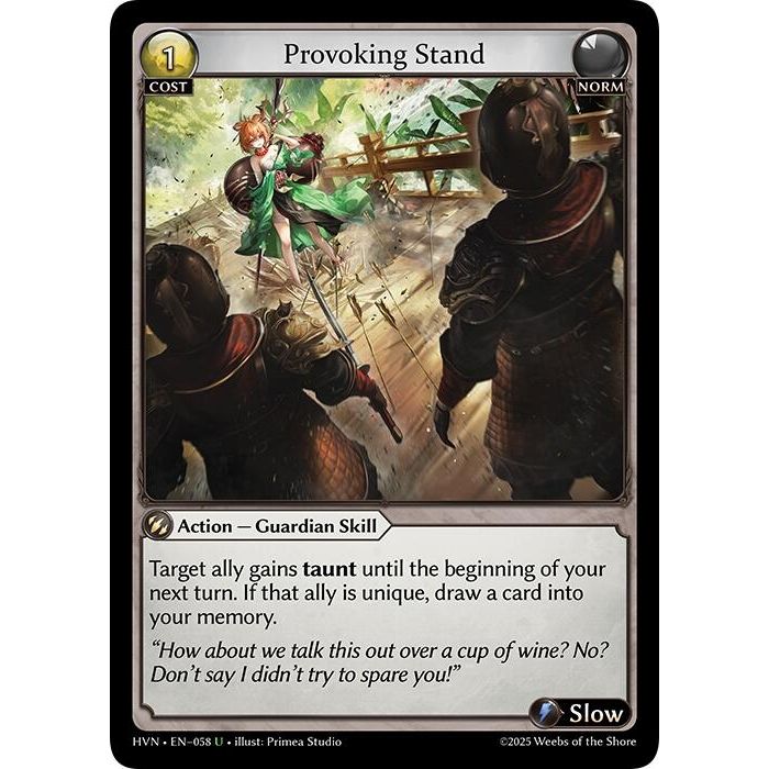 Image for Provoking Stand (058) (Abyssal Heaven) - Grand Archive TCG