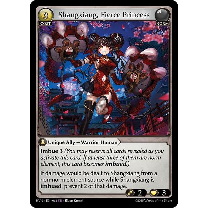 Image for Shangxiang, Fierce Princess (062) (Abyssal Heaven) - Grand Archive TCG