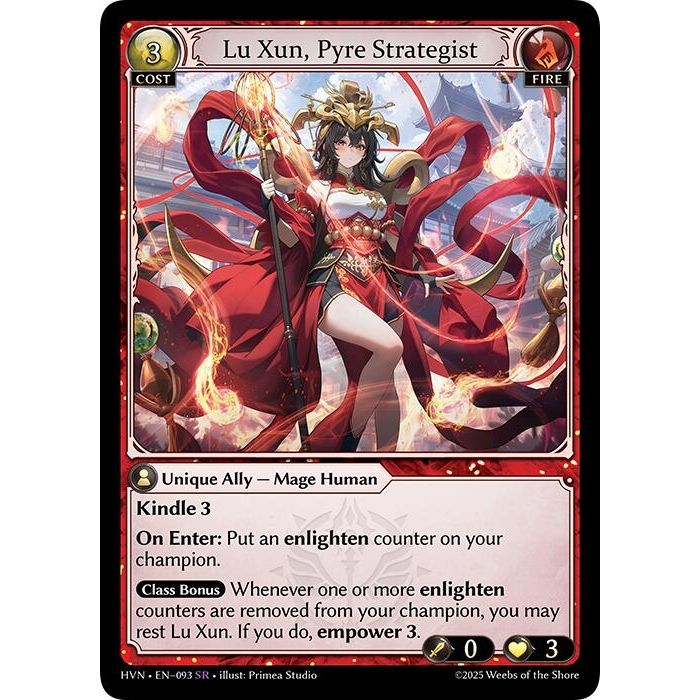 Image for Lu Xun, Pyre Strategist (093) (Abyssal Heaven) - Grand Archive TCG