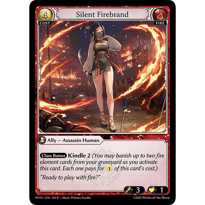 Image for Silent Firebrand (102) (Abyssal Heaven) - Grand Archive TCG