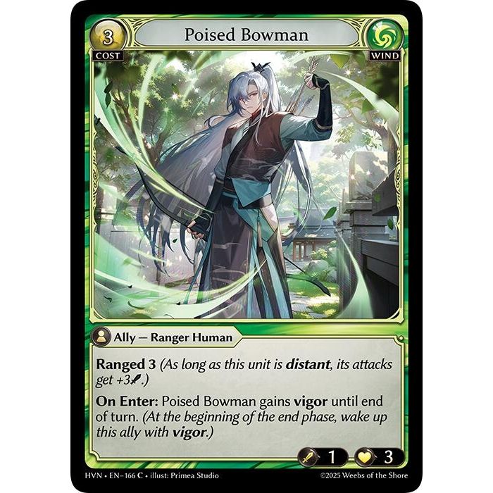 Image for Poised Bowman (166) (Abyssal Heaven) - Grand Archive TCG