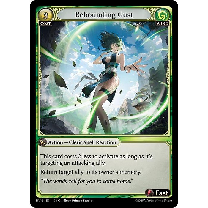 Image for Rebounding Gust (170) (Abyssal Heaven) - Grand Archive TCG