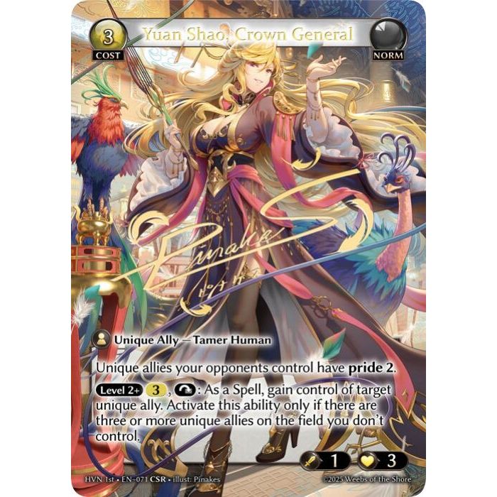 Image for Yuan Shao, Crown General (CSR) (071) (Abyssal Heaven) - Grand Archive TCG
