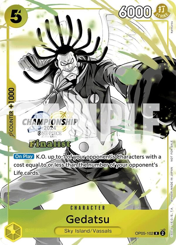 Image for Gedatsu (Championship 2024 Finalist Card Set Vol. 2) (OP05-102) (One Piece Promotion Cards) (OP-PR) - One Piece Card Game
