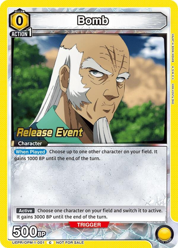 Image for Bomb (001) (UEPR/OPM-1-001) (UE06BT: One Punch Man Release Event Cards) (UE06BT_RE) - Union Arena