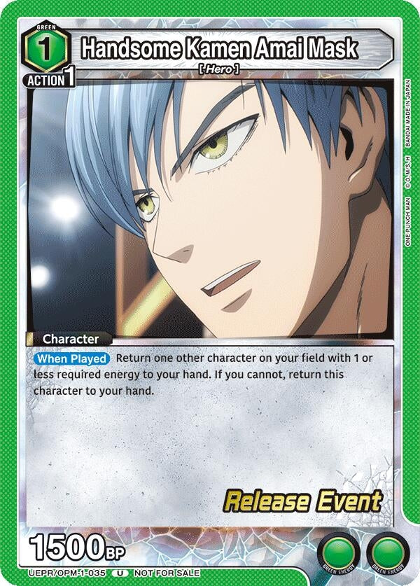 Image for Handsome Kamen Amai Mask (UEPR/OPM-1-035) (UE06BT: One Punch Man Release Event Cards) (UE06BT_RE) - Union Arena
