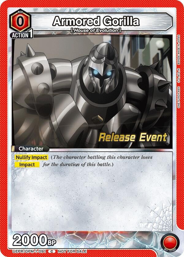 Image for Armored Gorilla (UEPR/OPM-1-091) (UE06BT: One Punch Man Release Event Cards) (UE06BT_RE) - Union Arena