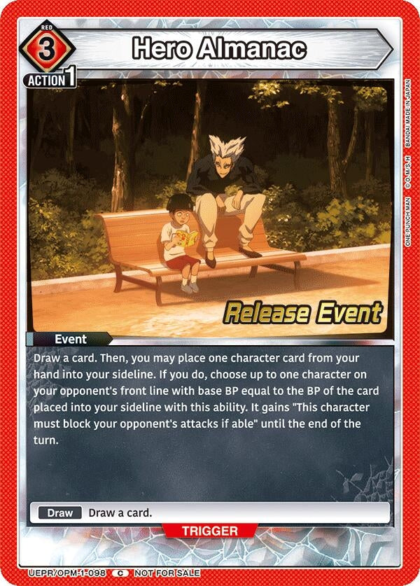 Image for Hero Almanac (UEPR/OPM-1-098) (UE06BT: One Punch Man Release Event Cards) (UE06BT_RE) - Union Arena