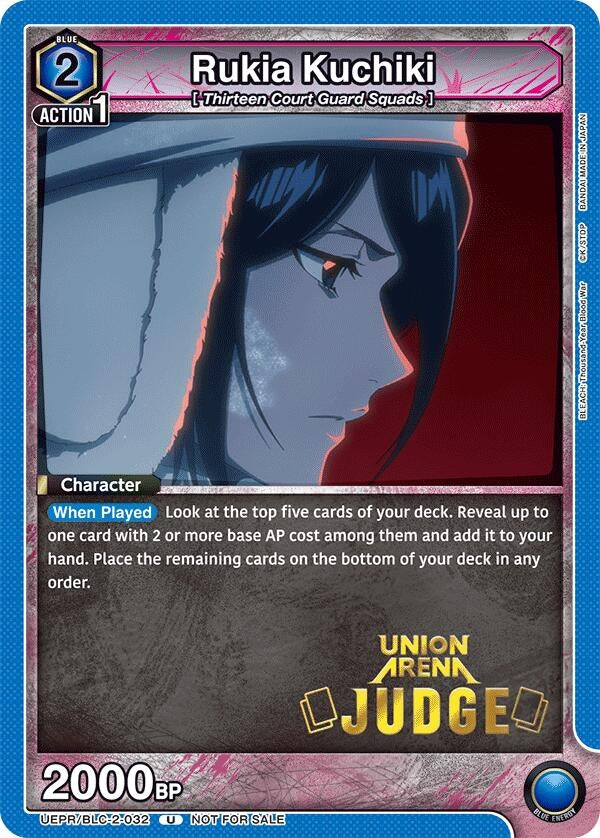 Image for Rukia Kuchiki (032) (Judge Pack) (UEPR/BLC-2-032) (Union Arena Promotion Cards) (UEPR) - Union Arena