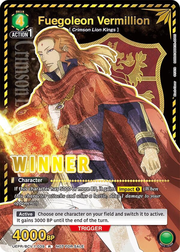 Image for Fuegoleon Vermillion (Winner) (UEPR/BCV-1-039) (Union Arena Promotion Cards) (UEPR) - Union Arena