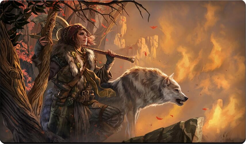 Image for Magali Villeneuve Playmat for Magic: The Gathering (Kickstarter Exclusive) - Huntmaster of the Fells (Double-Sided) - Playmats