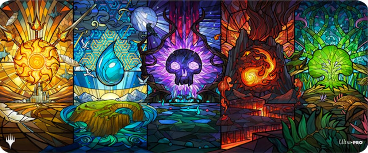 Image for Magali Villeneuve Playmat for Magic: The Gathering (Kickstarter Exclusive) - Stained Glass 6ft Playmat - Playmats