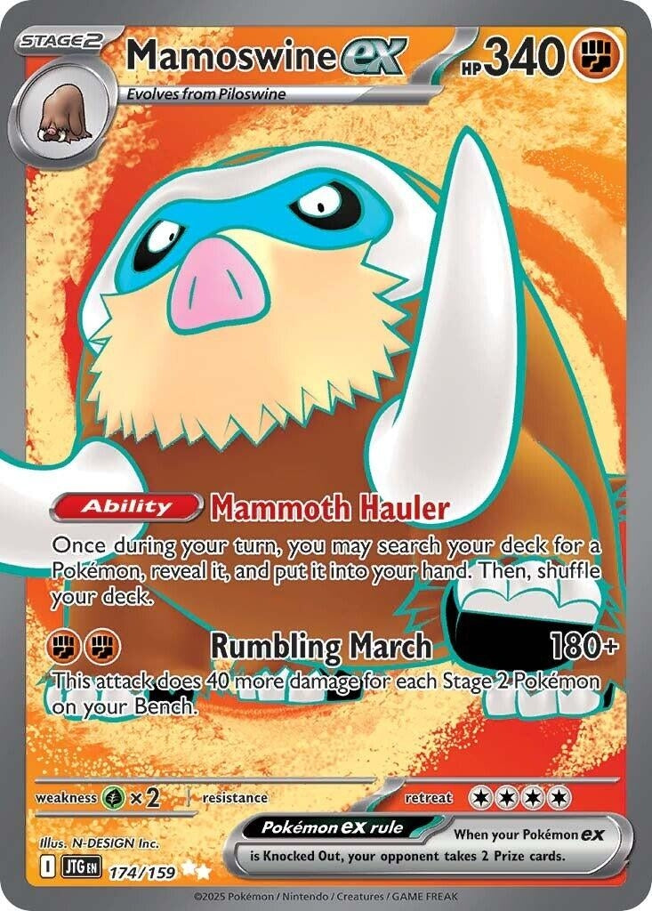 Mamoswine ex (174/159) (SV09: Journey Together) - PokeBox USA