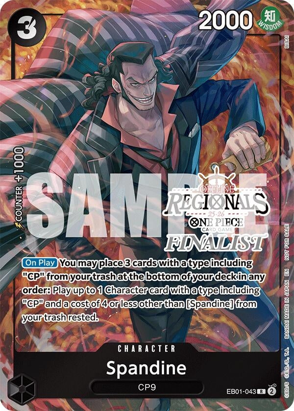 Image for Spandine (Offline Regional Finalist Card Set 2025 Vol.1) (EB01-043) (One Piece Promotion Cards) (OP-PR) - One Piece Card Game
