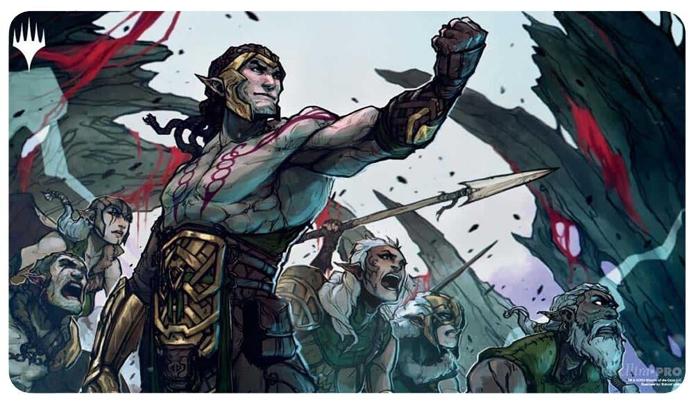 Image for March of the Machine: the Aftermath Tyvar, the Bellicose Standard Gaming Playmat for Magic: The Gathering - Playmats