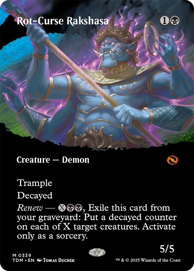 Rot-Curse Rakshasa (Borderless) (339) (Tarkir: Dragonstorm) - PokeBox USA