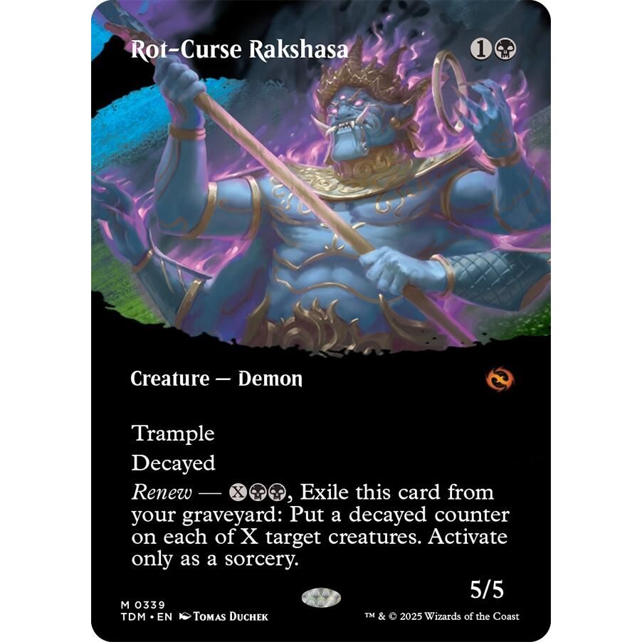 Rot-Curse Rakshasa (Borderless) (339) (Tarkir: Dragonstorm) - PokeBox USA