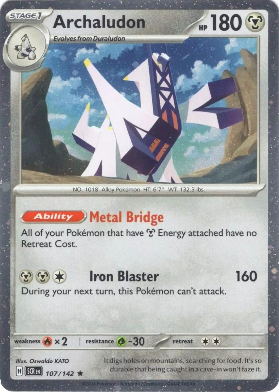 Image for Archaludon - 107/142 (Cosmos Holo) (107/142) (Miscellaneous Cards & Products) (MCAP) - Pokemon