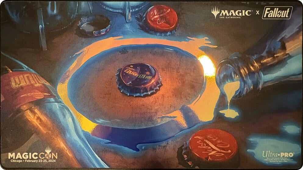 Image for MagicCon 2024 Ultra Pro Exclusive Playmat for Magic: The Gathering - Foil Fallout Sol Ring (Chicago) - Playmats