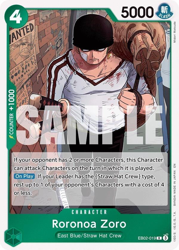 Image for Roronoa Zoro (EB02-019) (Extra Booster: Anime 25th Collection) (EB-02) - One Piece Card Game