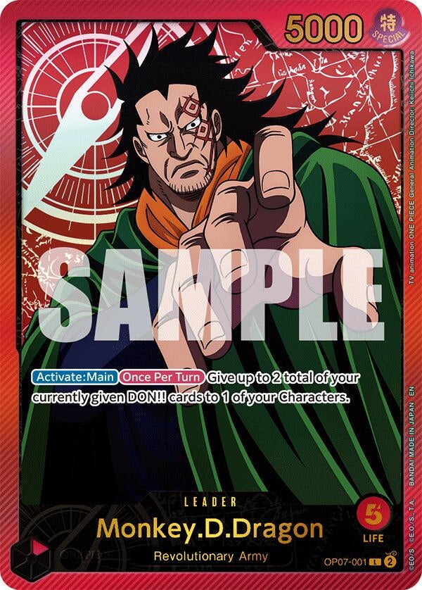 Image for Monkey.D.Dragon (SP) (OP07-001) (Extra Booster: Anime 25th Collection) (EB-02) - One Piece Card Game