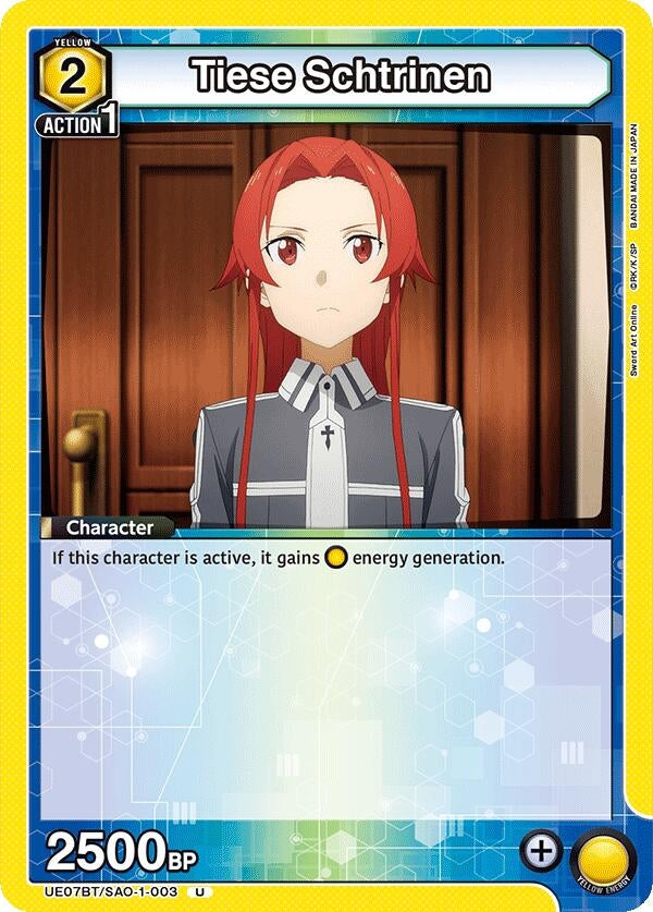 Image for Tiese Schtrinen (UE07BT/SAO-1-003) (UE07BT: Sword Art Online) (UE07BT) - Union Arena
