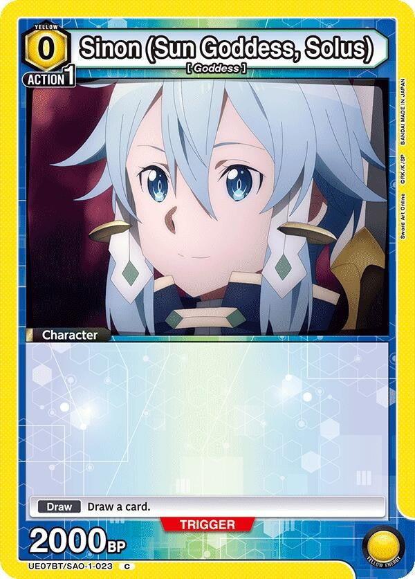 Image for Sinon (Sun Goddess, Solus) (023) (UE07BT/SAO-1-023) (UE07BT: Sword Art Online) (UE07BT) - Union Arena
