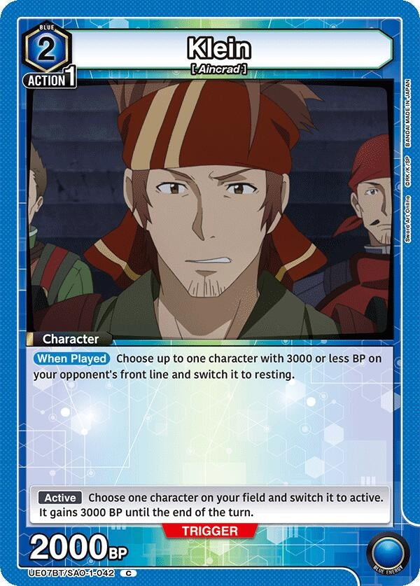 Image for Klein (042) (UE07BT/SAO-1-042) (UE07BT: Sword Art Online) (UE07BT) - Union Arena