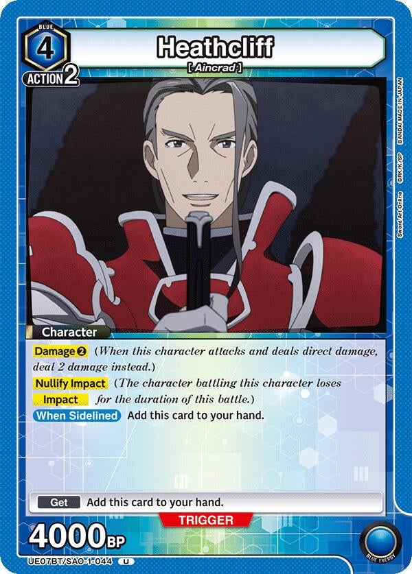 Image for Heathcliff (UE07BT/SAO-1-044) (UE07BT: Sword Art Online) (UE07BT) - Union Arena