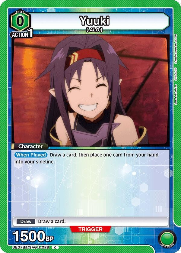 Image for Yuuki (078) (UE07BT/SAO-1-078) (UE07BT: Sword Art Online) (UE07BT) - Union Arena