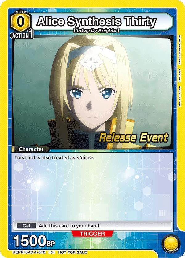 Image for Alice Synthesis Thirty (010) (UEPR/SAO-1-010) (UE07BT: Sword Art Online Release Event Cards) (UE07BT_RE) - Union Arena