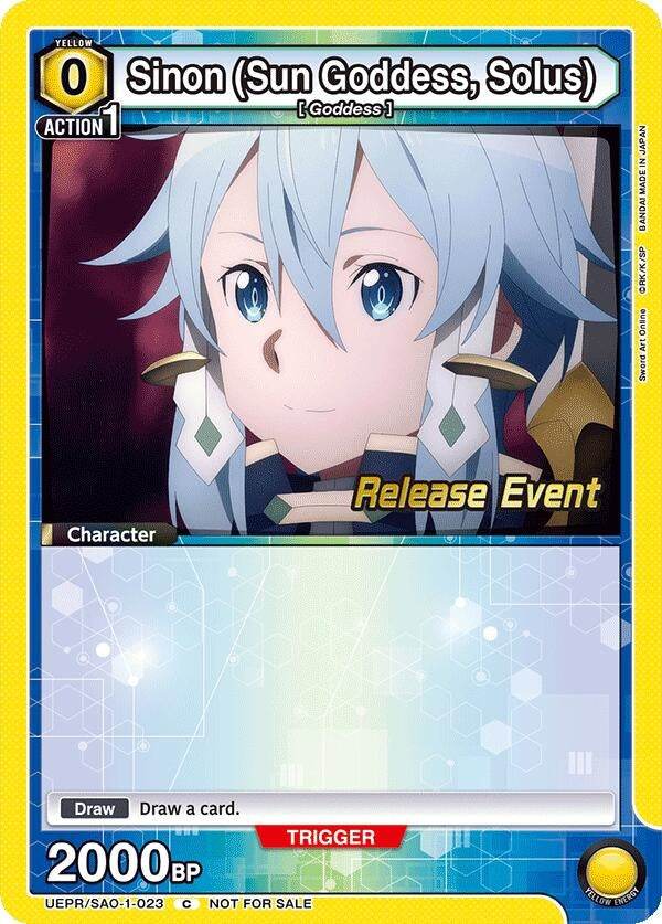 Image for Sinon (Sun Goddess, Solus) (023) (UEPR/SAO-1-023) (UE07BT: Sword Art Online Release Event Cards) (UE07BT_RE) - Union Arena