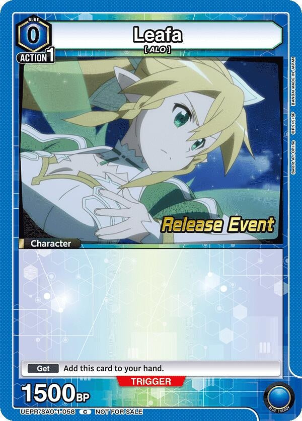 Image for Leafa (058) (UEPR/SAO-1-058) (UE07BT: Sword Art Online Release Event Cards) (UE07BT_RE) - Union Arena
