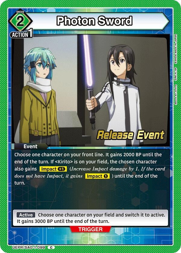 Image for Photon Sword (UEPR/SAO-1-099) (UE07BT: Sword Art Online Release Event Cards) (UE07BT_RE) - Union Arena