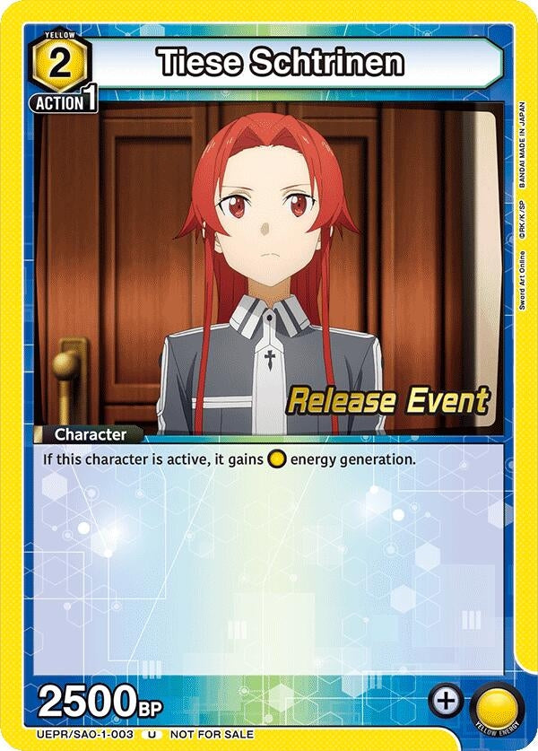 Image for Tiese Schtrinen (UEPR/SAO-1-003) (UE07BT: Sword Art Online Release Event Cards) (UE07BT_RE) - Union Arena