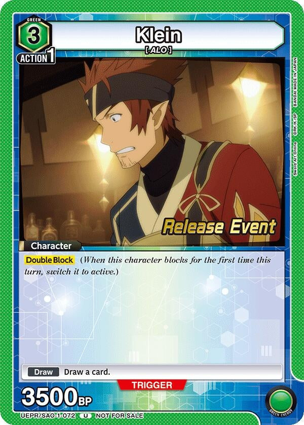 Image for Klein (072) (UEPR/SAO-1-072) (UE07BT: Sword Art Online Release Event Cards) (UE07BT_RE) - Union Arena