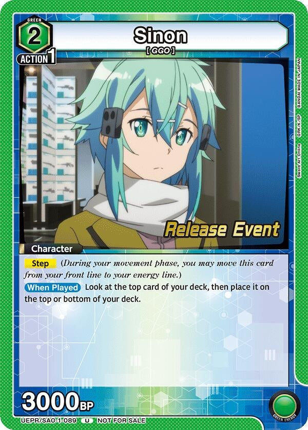 Image for Sinon (089) (UEPR/SAO-1-089) (UE07BT: Sword Art Online Release Event Cards) (UE07BT_RE) - Union Arena