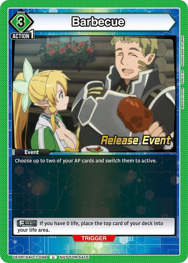 Image for Barbecue (UEPR/SAO-1-098) (UE07BT: Sword Art Online Release Event Cards) (UE07BT_RE) - Union Arena