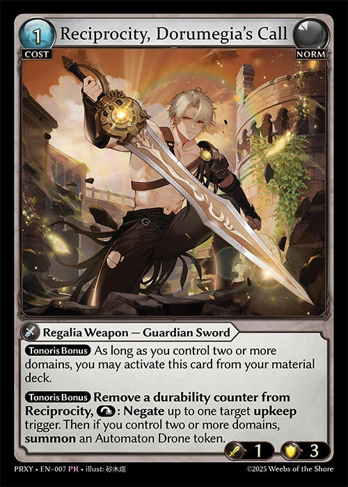 Image for Reciprocity, Dorumegia's Call (007) (Proxia's Vault) (PRXY) - Grand Archive TCG