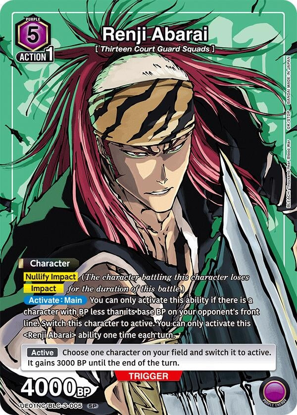 Image for Renji Abarai (UE01NC/BLC-3-005) (UE01NC: New Card Selection: BLEACH: Thousand-Year Blood War) (UE01NC) - Union Arena