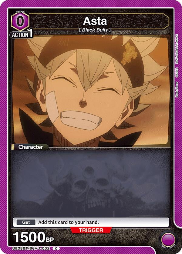 Image for Asta (002) (Box Topper Foil) (UE08BT/BCV-1-002) (UE08BT: Black Clover) (UE08BT) - Union Arena