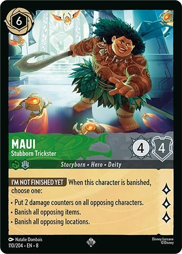 Image for Maui - Stubborn Trickster (110/204) (Reign of Jafar) (8) - Disney Lorcana