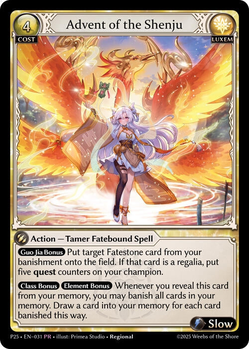 Image for Advent of the Shenju (031) (Promotional Cards) (P) - Grand Archive TCG