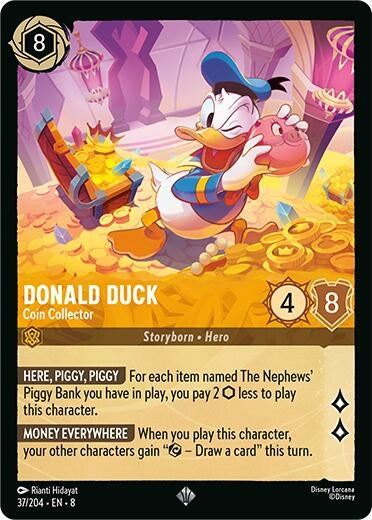 Image for Donald Duck - Coin Collector (37/204) (Reign of Jafar) (8) - Disney Lorcana