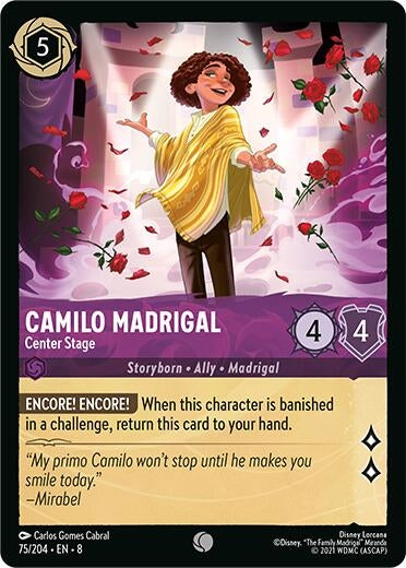Image for Camilo Madrigal - Center Stage (75/204) (Reign of Jafar) (8) - Disney Lorcana